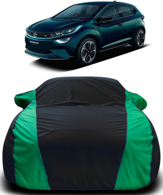 APNEK Car Cover For Tata Altroz EV (With Mirror Pockets)(Black, Green)
