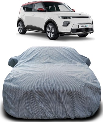 Gavya Car Cover For Kia Soul EV (With Mirror Pockets)(Black, White)