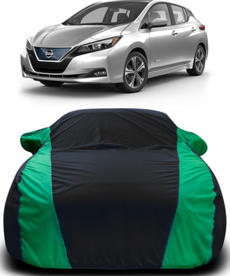 Gavya Car Cover For Nissan Leaf (With Mirror Pockets)(Black, Green)