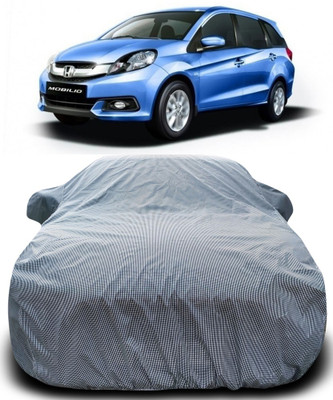 Gavya Car Cover For Honda Mobilio (With Mirror Pockets)(Black, White)