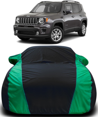NUMBOR ONE Car Cover For Jeep Jeep (With Mirror Pockets)(Black, Green)