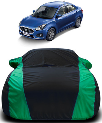 Elegance Car Cover For Maruti Suzuki Swift Dzire (With Mirror Pockets)(Black, Green)