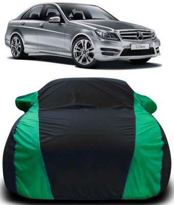 Gavya Car Cover For Mercedes Benz C220 (With Mirror Pockets)(Black, Green)