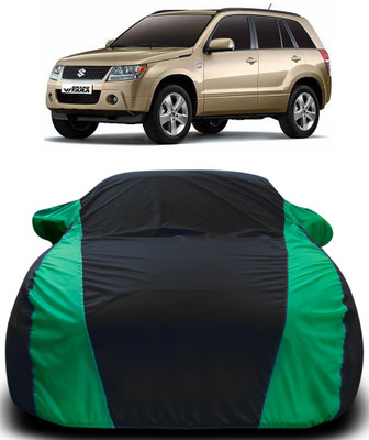 MoTRoX Car Cover For Maruti Suzuki Grand Vitara (With Mirror Pockets)(Black, Green)