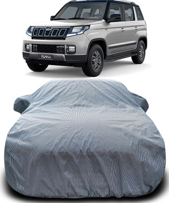APNEK Car Cover For Mahindra TUV300 (With Mirror Pockets)(Black, White)