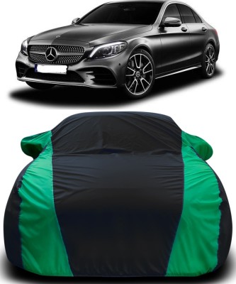 MoTRoX Car Cover For Mercedes Benz C200 (With Mirror Pockets)(Black, Green)