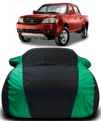 APNEK Car Cover For Tata Xenon XT (With Mirror Pockets)(Black, Green)