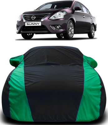 APNEK Car Cover For Nissan Sunny(Black, Green)
