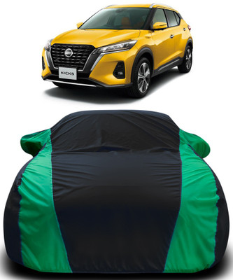 MoTRoX Car Cover For Nissan Kicks (With Mirror Pockets)(Black, Green)