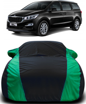 MoTRoX Car Cover For Kia Grand Carnival (With Mirror Pockets)(Black, Green)