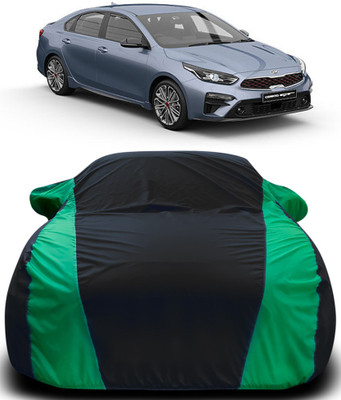 MoTRoX Car Cover For Kia Cerato (With Mirror Pockets)(Black, Green)
