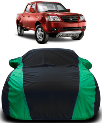 APNEK Car Cover For Tata Xenon (With Mirror Pockets)(Black, Green)
