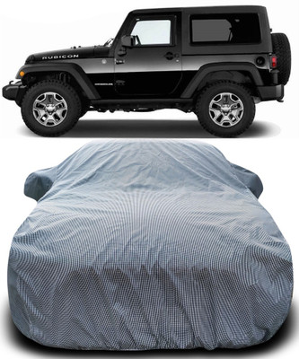 Elegance Car Cover For Mahindra Thar (With Mirror Pockets)(Black, White)