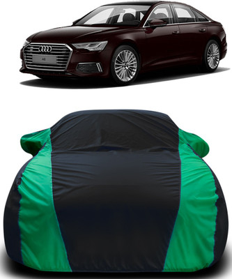 NUMBOR ONE Car Cover For Audi A6 (With Mirror Pockets)(Black, Green)