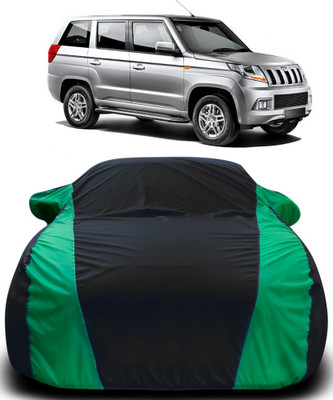 MoTRoX Car Cover For Mahindra TUV300 PLUS (With Mirror Pockets)(Black, Green)