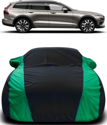 Dvis Car Cover For Volvo V60 Cross Country (With Mirror Pockets)(Black, Green)