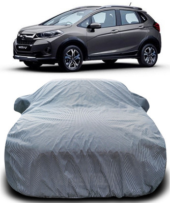 MoTRoX Car Cover For Honda WRV (With Mirror Pockets)(Black, White)