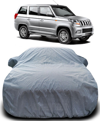 MoTRoX Car Cover For Mahindra TUV300 PLUS (With Mirror Pockets)(Black, White)