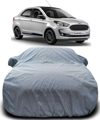 APNEK Car Cover For Ford Figo Aspire (With Mirror Pockets)(Black, White)