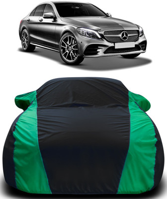 Gavya Car Cover For Mercedes Benz C-Class (With Mirror Pockets)(Black, Green)