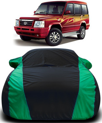 APNEK Car Cover For Tata Sumo Gold (With Mirror Pockets)(Black, Green)