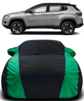 ProRox Car Cover For Jeep Compass (With Mirror Pockets)(Black, Green)