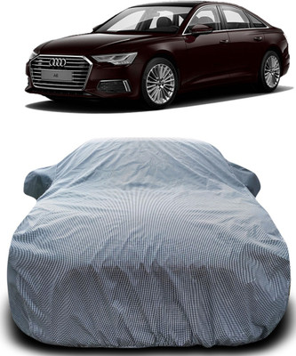 NUMBOR ONE Car Cover For Audi A6 (With Mirror Pockets)(Black, White)