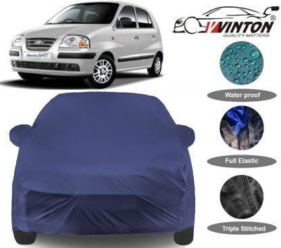 V VINTON Car Cover For Hyundai Santro Xing (With Mirror Pockets)(Blue)