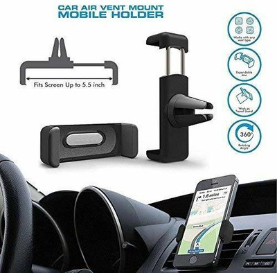 Wifton Car Mobile Holder for AC Vent(Black, Silver)