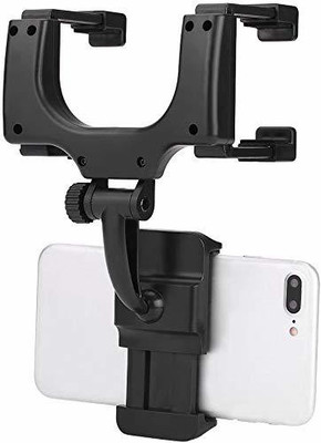 NKL New Car Mount Holder Adjustable Mount Holder Supports Mobile Up Smartphone Holders Grip Rotation Universal Car Rear Mobile Holder For Car All Side Rotation Mobile car Stand Holder Mount Rear View Mirror Phone Mount Stand Car Rear View Mirror Generation Car Model Anti Shake Fall Prevention | Full