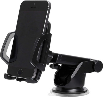 RHONNIUM Car Mobile Holder for Dashboard, Windshield(Black)