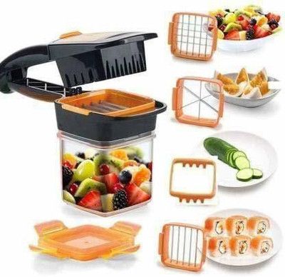 PRODEALS Vegetable Dicer Chopper 5 in 1 Multi-Function Slicer Vegetable & Fruits Cutter, Dicer Grater & Chopper, Peeler with Container Onion Cutter Kitchen Accessories Vegetable & Fruit Chopper(1 NICER DICER)
