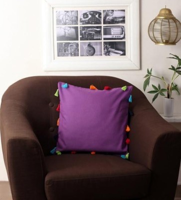 Lushomes Plain Cushions Cover(35 cm*35 cm, Purple)