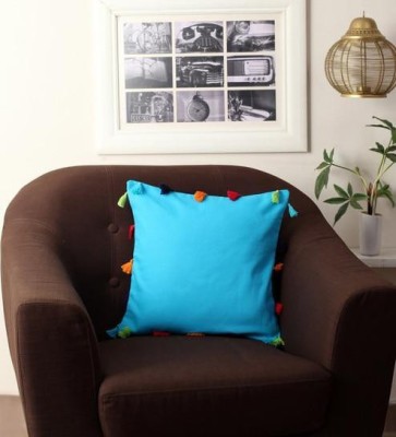 Lushomes Plain Cushions Cover(50 cm*50 cm, Blue)