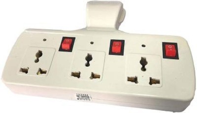 JRS TRADERS 3+3 Multiplug with Switch Indicator 6 A Three Pin Socket 3+3 Multi Plug Fuse Extension Board Switch with Individual Switches, LED Indicators and Spike Guard Three Pin Plug(Multicolor)