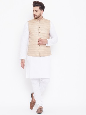 VASTRAMAY Men Kurta Pyjama Ethnic Jacket Set