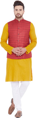 VASTRAMAY Men Kurta Churidar Ethnic Jacket Set