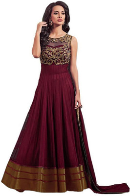 MF Retail Georgette Embroidered Salwar Suit Material