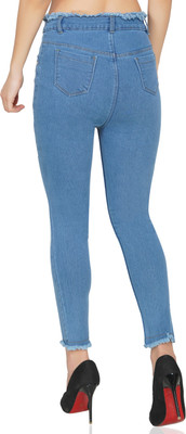 CKUSH Boyfriend Women Blue Jeans