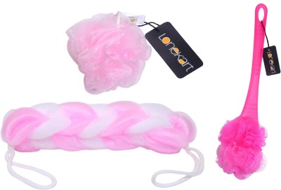 Lonekart Loofah(Pack of 3, Pink)