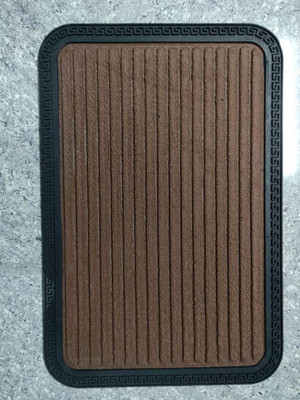 QUICKAND FAST Microfiber Door Mat(Brown, Black, Medium)