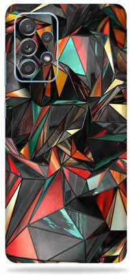 OggyBaba samsung galaxy a52, galaxy a52 Mobile Skin(Red Polygon With Gloss Finish)
