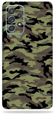 OggyBaba samsung galaxy a52, galaxy a52 Mobile Skin(Military Green Camouflage With Matte Finish)