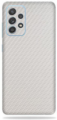 OggyBaba samsung galaxy a52, galaxy a52 Mobile Skin(3D Milky White Carbon Fibre)
