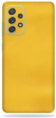 OggyBaba samsung galaxy a72, galaxy a 72 Mobile Skin(3D Lemon Yellow Carbon Fibre)