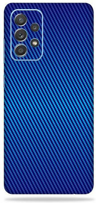 OggyBaba samsung galaxy a52, galaxy a52 Mobile Skin(3D Royal Blue Black Carbon Fibre)