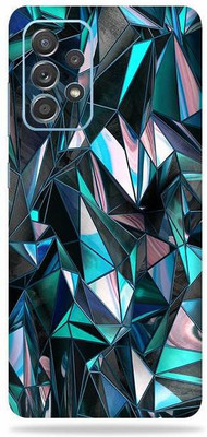 OggyBaba samsung galaxy a72, galaxy a 72 Mobile Skin(Blue Polygon With Gloss Finish)