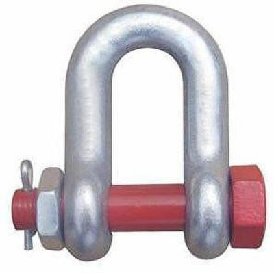 SB Chavan D-SHACKLE, NUT-BOLT, 6.5 TON, BODY DIA - 7/8, PIN DIA - 1 Locking Carabiner(Silver)