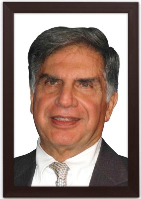 Braj Art Gallery Ratan Tata Photo Frame Digital Reprint 19.5 inch x 13.5 inch Painting(With Frame)