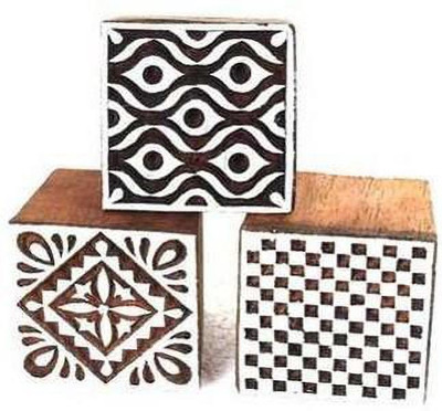 RIZA WOODEN KRAFT M1181 Printing Blocks(Pack of 3)